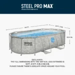 Bestway Power Steel Swim Vista Above Ground Outdoor Swimming Pool - Image 5
