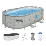 Bestway Power Steel Swim Vista Above Ground Outdoor Swimming Pool