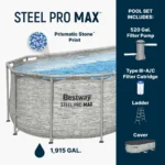 Bestway Power Steel Swim Vista Above Ground Outdoor Swimming Pool - Image 8