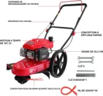 Powersmart 161cc 22-Inch Gas-Powered Walk-Behind String Trimmer Efficient Lawn Care Tool For Areas - Image 4