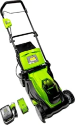 Greenworks 40-Volt Lithium-Ion Push 17-In Cordless Electric Lawn Mower 2536302HD