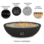 Riverside Oval Propane Fire Bowl by Real Flame - Image 5