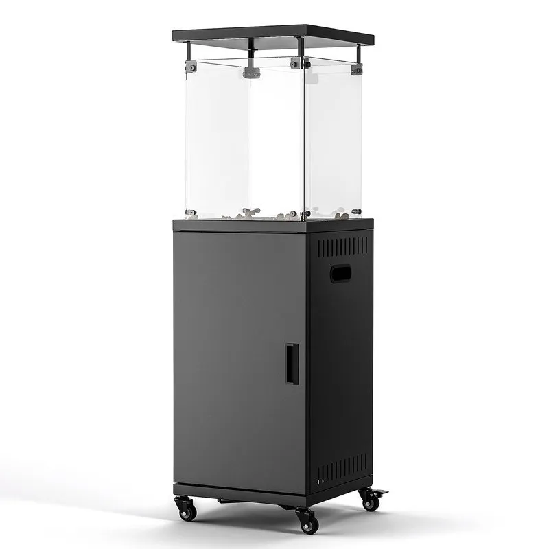 download (27) 50000 BTU Black Standing Propane Patio Heater with Wheels - Image 1