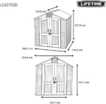 Lifetime Products Inc Lifetime 7 Ft. X 4.5 Ft. Outdoor Storage Shed - Image 5