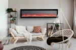 Napoleon Entice 60-inch Surface Mounted or Built-in Wall Electric Fireplace - Image 3