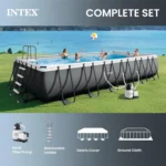 Intex 26363EH Ultra XTR Deluxe Rectangular Above Ground Swimming Pool Set - Image 4