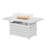 Brandtley 26.4" H x 54.3" W Aluminum Propane Outdoor Fire Pit Table