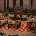 Sunjoy Outdoor Fireplace, Patio Wood Burning Steel Fireplace with Chimney - Image 5