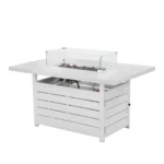 Brandtley 26.4" H x 54.3" W Aluminum Propane Outdoor Fire Pit Table - Image 3