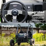 Greenworks 60v Stealth Series All-Terrain 2-Seat Electric Youth Go-Kart, 8ah Batteries And Dual Port Charger - Image 6