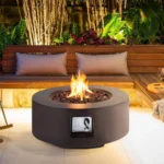 Round Magnesium Oxide Concrete Propane Smokeless Fire Pit - Image 2