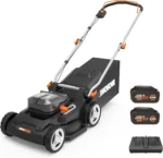 Worx 17'' Cordless Lawn Mower 2 in 1 Electric Mower Cuts to Edge