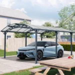 12x16x8 Metal Outdoor Arch Carport For Driveway Car, Truck
