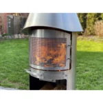 Aukland 90.6" H x 24.8" W Stainless Steel Outdoor Chiminea - Image 8