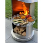 Aukland 90.6" H x 24.8" W Stainless Steel Outdoor Chiminea - Image 5