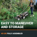 Worx 17'' Cordless Lawn Mower 2 in 1 Electric Mower Cuts to Edge - Image 3