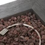 Rosia Square Concrete Propane Smokeless Fire Pit Table with Hidden Fuel Tank - Image 5