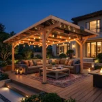 18.3 x 12.6 x 7.8 FT Solid Wood Outdoor Carport with Galvanized Steel Hardtop - Image 4