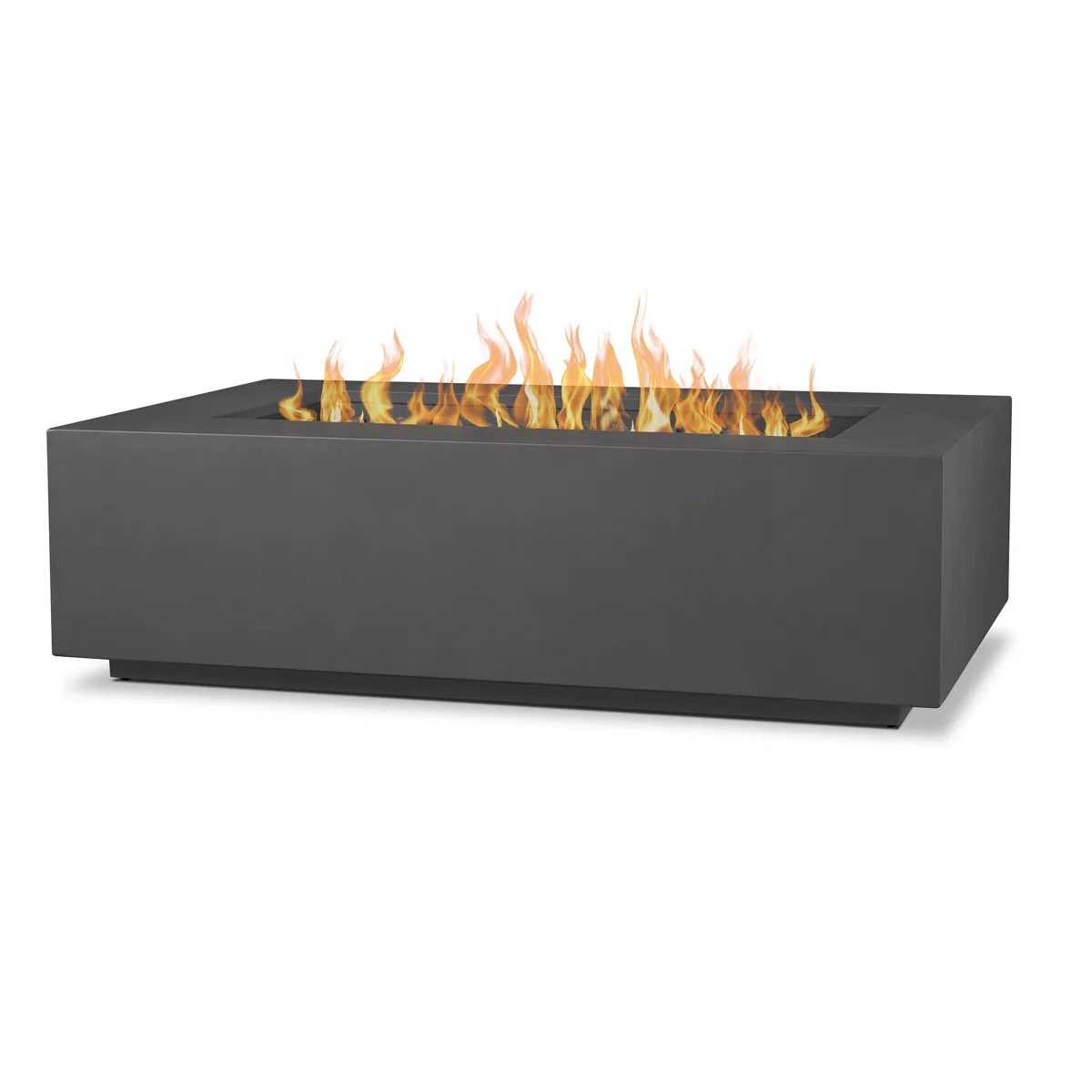 download (60) AEGEAN Propane / Natural Gas Outdoor Fire Pit Table Size:15" H x 50" W x 32" D - Image 1