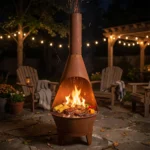 Barrow Steel Wood Burning Chiminea - 58" H x 21.5" W x 21.5" D - Image 2