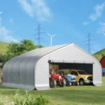 22.5 FT x 20 FT Heavy Duty Anti-Snow Carport with Spacious Aluminum Frame