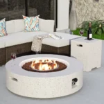 Shade Concrete Propane Outdoor Fire Pit Table - Image 3