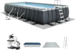 Intex 26363EH Ultra XTR Deluxe Rectangular Above Ground Swimming Pool Set