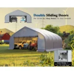 22.5 FT x 20 FT Heavy Duty Anti-Snow Carport with Spacious Aluminum Frame - Image 3