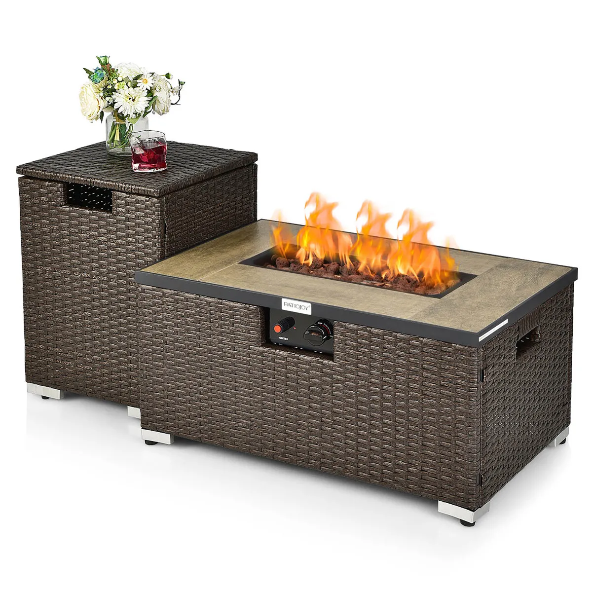 download (85) 16" H x 32" W Propane Outdoor Fire Pit Table - Image 1