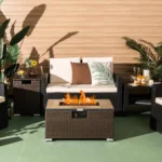 16" H x 32" W Propane Outdoor Fire Pit Table - Image 2