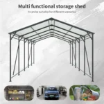 13x26.5 Metal Heavy Duty Carport with Galvanized Steel Roof and Frame - Image 3