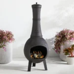 Huma Urn Cast Iron Wood Burning Chiminea Size: 41" H x 15" W x 15" D