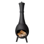 Huma Urn Cast Iron Wood Burning Chiminea Size: 41" H x 15" W x 15" D - Image 2
