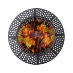 Hayler Wood Burning Outdoor Fire Pit Table with Lid Size: 28" H x 36" W x 36" D - Image 6