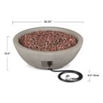 Real Flame Riverside Propane Fire Bowl with Natural Gas Conversion Kit in Glacier Grey - Image 3