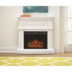 StyleWell 38-inch Electric Fireplace in White