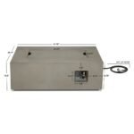 Real Flame Aegean Small Rectangle LP fire table in Mist Gray - Image 7