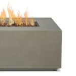 Real Flame Aegean Small Rectangle LP fire table in Mist Gray - Image 6