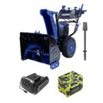 Snow Joe 24-inch 100V iONPRO Cordless Dual-Stage Snow Blower with 2 x 5.0-Ah Batteries and Charger