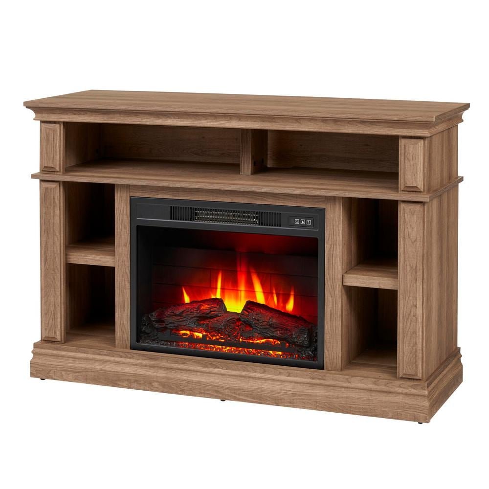 p_1001709410 StyleWell Wolcott 48-inch Electric Fireplace Media Console in Prairie Ash - Image 1