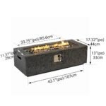 Paramount Rocco Rectangular Fire Pit Table - Image 3