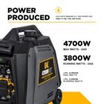 BE Power Equipment 4700/3800-Watt Electric Start Dual-Fuel Gas and Propane Inverter Generator - Image 6