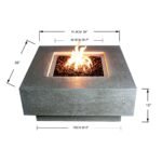 Elementi Manhattan Patio Fire Pit Light Gray Liquid Propane - Image 2