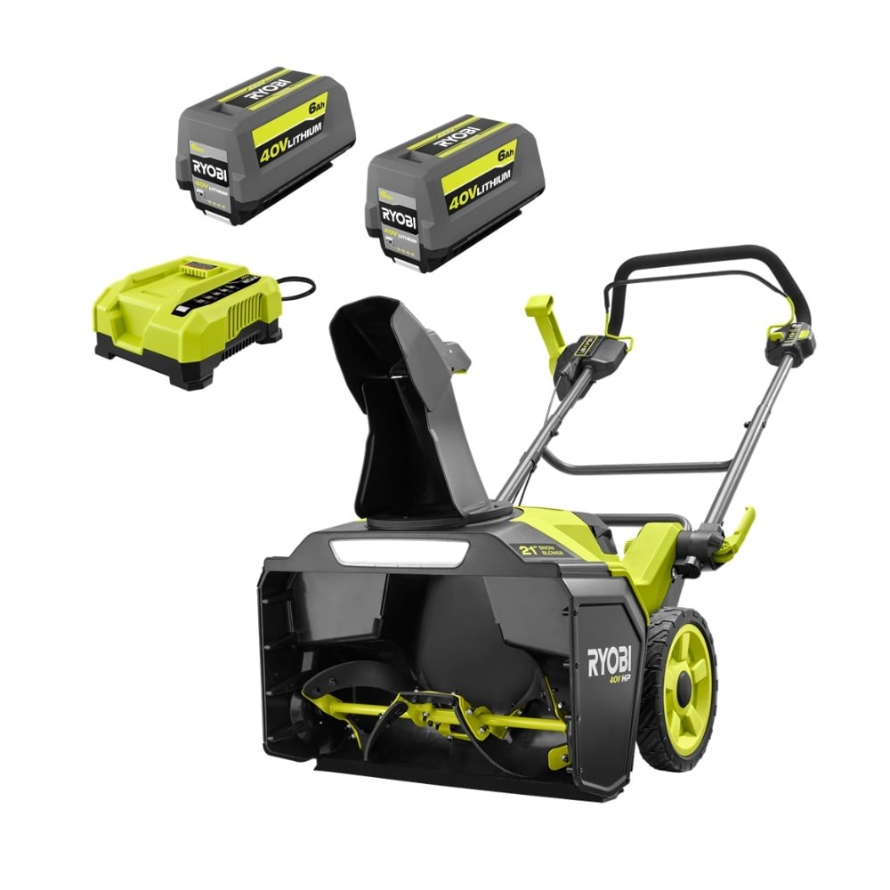p_1001926970 RYOBI 40V HP 21-inch Brushless Cordless Battery Snow Blower Kit with (2) 6.0 Ah Batteries and Charger - Image 1