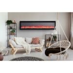 Napoleon Entice 60-inch Surface Mounted or Built-in Wall Electric Fireplace - Image 9