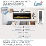 Napoleon Lumi 58-inch Surface Wall Electric Fireplace - Image 6