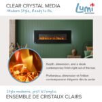 Napoleon Lumi 58-inch Surface Wall Electric Fireplace - Image 5
