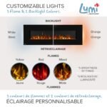 Napoleon Lumi 58-inch Surface Wall Electric Fireplace - Image 9