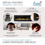 Napoleon Lumi 58-inch Surface Wall Electric Fireplace - Image 8