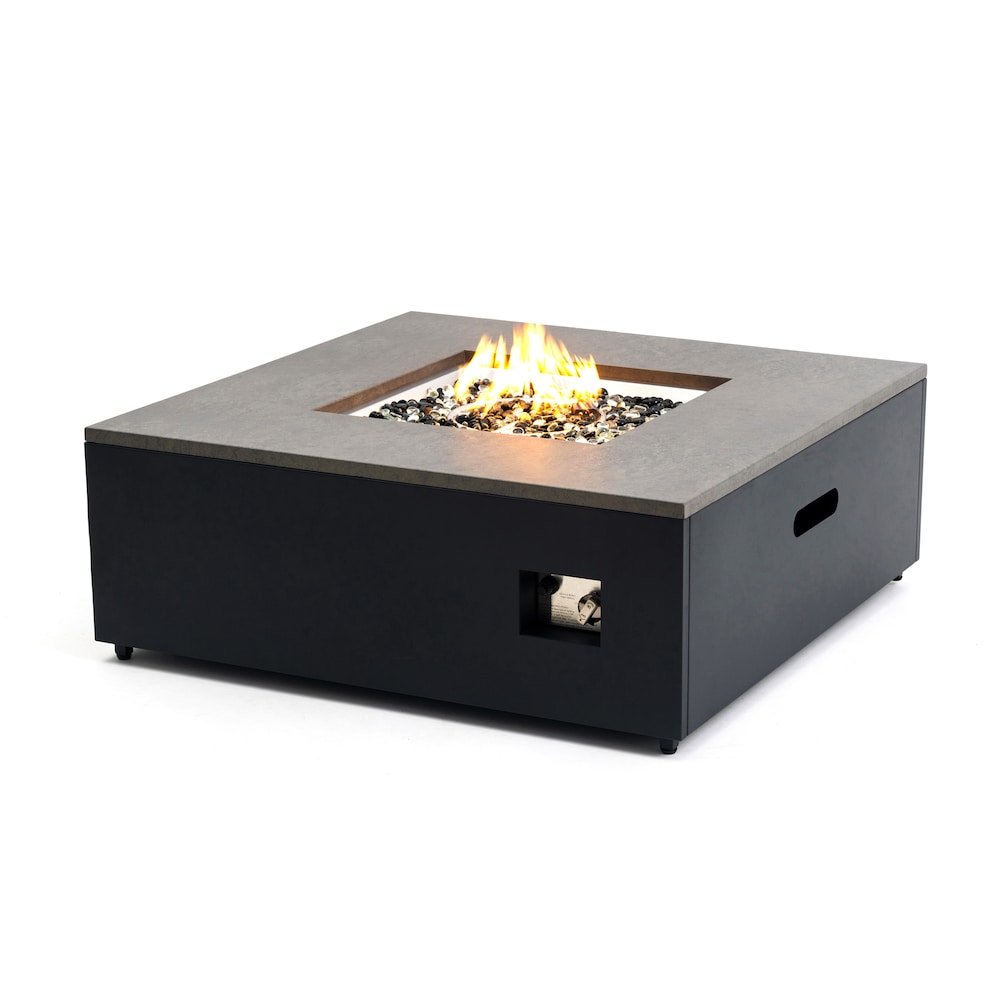 p_1001934795 Paramount Danby Convertible Propane Fire Table , Square, Grey and Black - Image 1